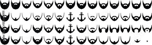 Here is a title and a set of keywords for the image featuring the beard and mustache silhouettes, crafted to maintain SEO and meet your length requirements.
