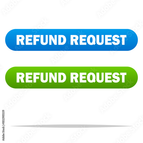 Refund request button icon vector isolated illustration