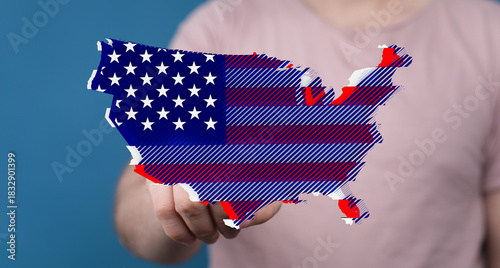 Patriotic digital art.  Per...