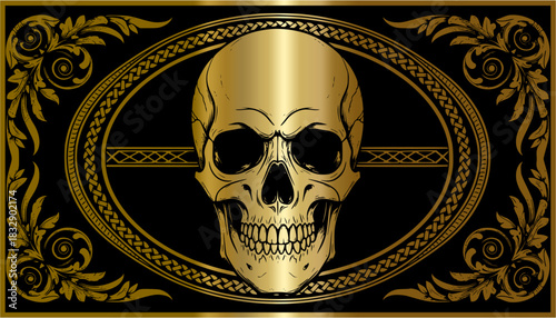 golden ROSES and skull hands for poster or valentine's day
