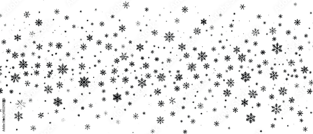 Naklejka premium Snow flakes vector background.