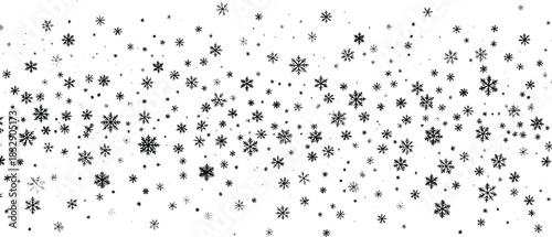 Snow flakes vector background.