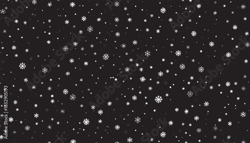Snow flakes vector background.
