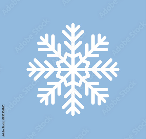 Snowflake pattern. Snow flake, frozen crystal shape. Icy decoration, seasonal...