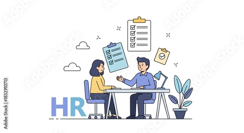 HR Interview Illustration