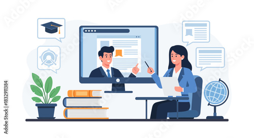 Online education platform connecting students and teachers for interactive learning, empowering global education with modern technology and personalized mentorship