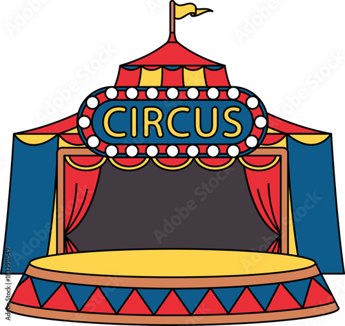 illustration of A circus tent