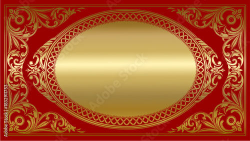 red gold frame