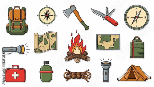 Camping and Hiking Gear Collection for Outdoor Adventures.