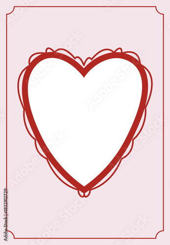 Romantic Heart Frame Greeting Card
