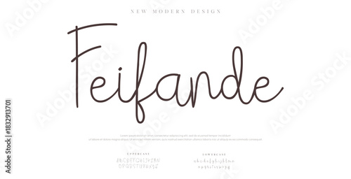 Feilande serif font with expressive swirls and decorative flair, perfect for vintage-inspired design