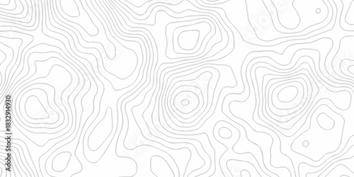 white topography map geography relief diagram texture design. Topography white background and black line world map texture design. Lines Topographic contour lines grid map seamless pattern.	