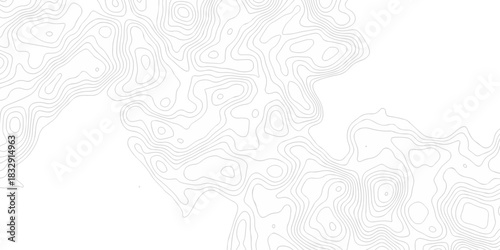 white topography map geography relief diagram texture design. Topography white background and black line world map texture design. Lines Topographic contour lines grid map seamless pattern.	