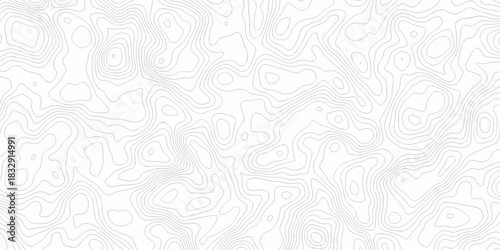 white topography map geography relief diagram texture design. Topography white background and black line world map texture design. Lines Topographic contour lines grid map seamless pattern.	