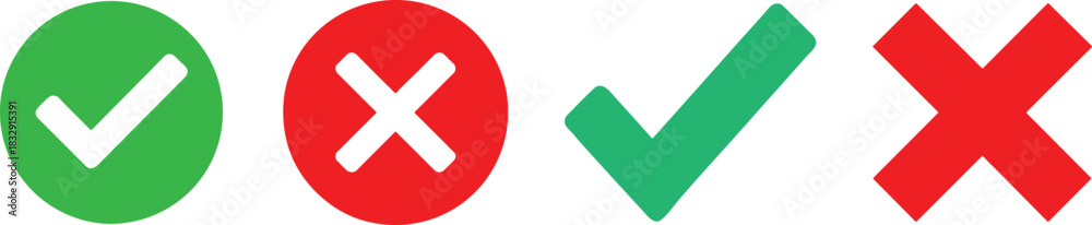 Obraz premium Color check mark icon with bold silhouette style, ideal for approval, tasks, and UI elements.