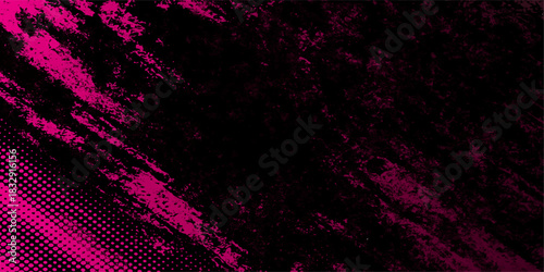 Dark purple abstract grunge background texture with flowing red energy and galaxy stars