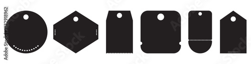 Vintage Black Vector Airline Ticket Illustration