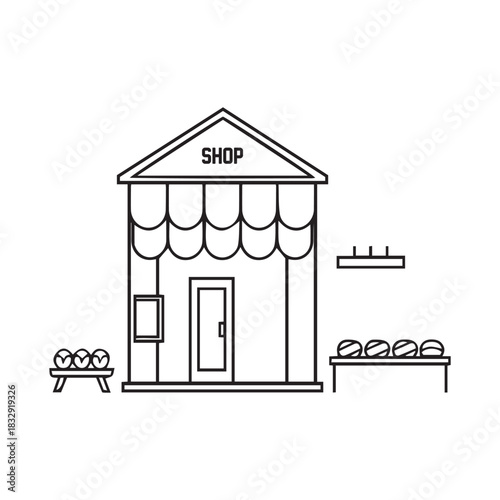 Small Shop Front Store Icon