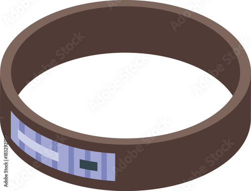 Modern smart bracelet with charging status icon, innovative wearable technology for connectivity and convenience