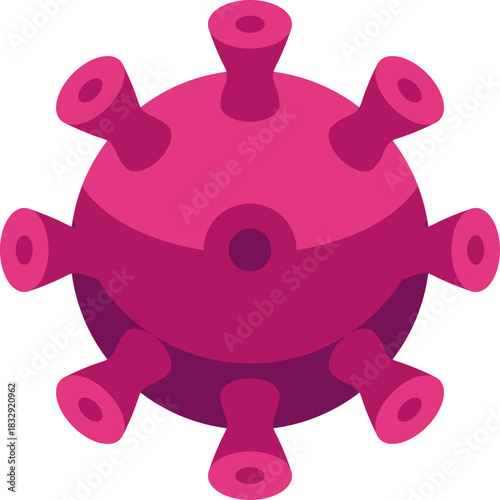 Virus cell causing respiratory illness, contagious disease outbreak, health care concept