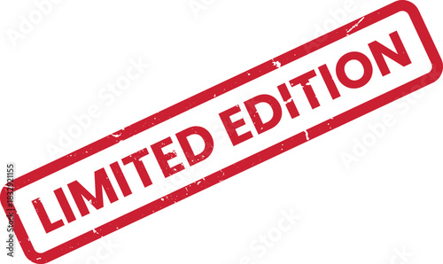 Exclusive Limited Edition Rubber Stamp Vector Illustration for Marketing Promotions and Special Offers, Isolated Graphic Element on White Background