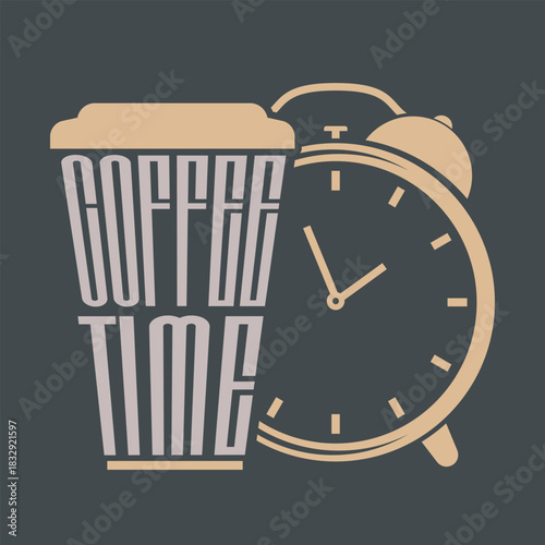 Coffee time concept design template. Vector illustration