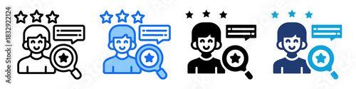 Talent Search Icon Set Multi Style Vector Illustration