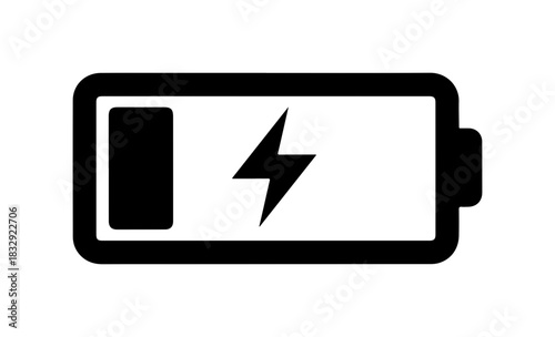Recharge your life battery icon, energy symbol boost