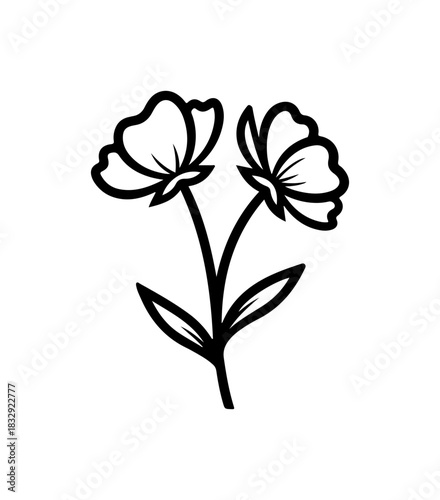 Elegant floral design element for spring projects