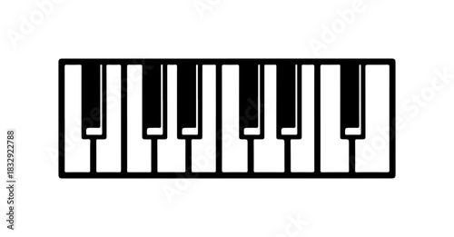 Elegant piano keys music instrument for musicians