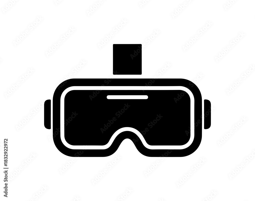 Fototapeta premium Modern virtual reality headset engaging tech concept