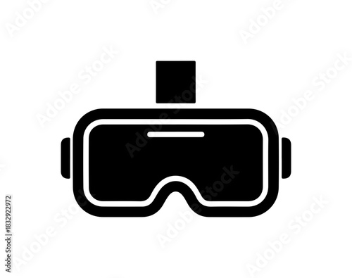 Modern virtual reality headset engaging tech concept