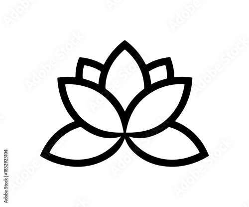 Elegant lotus flower symbol for spiritual wellness