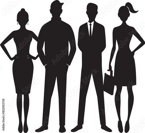 business woman silhouette