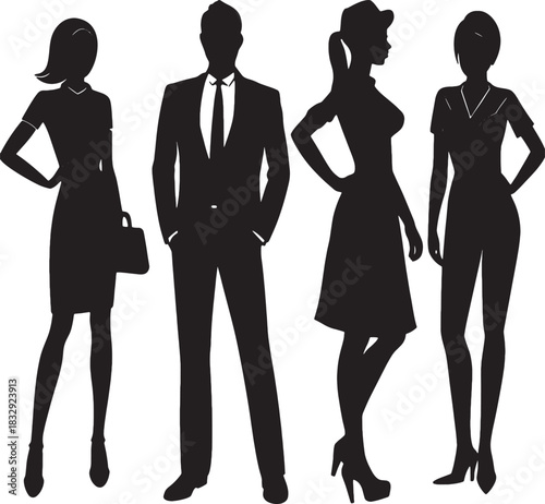 business people silhouettes