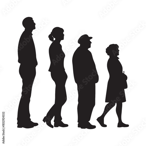 vector silhouettes of people