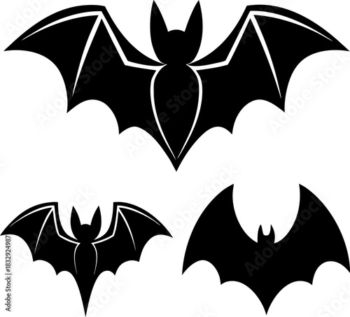 bat and umbrella vector