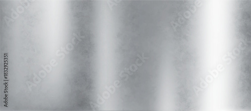 3D silver gradient background with metallic chrome foil and glossy stainless steel texture. Shiny mirror reflection surface with smooth sheen. Realistic Y2K style vector backdrop for luxury design