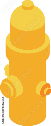 Yellow fire hydrant standing ready for emergency, ensuring fire safety in urban environment