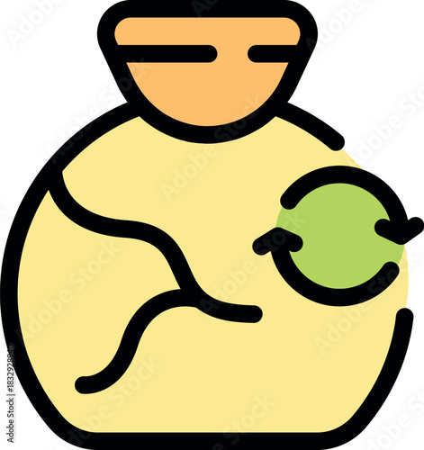 Eco friendly packaging featuring recycling symbol, highlighting reusable materials and waste reduction for a sustainable future