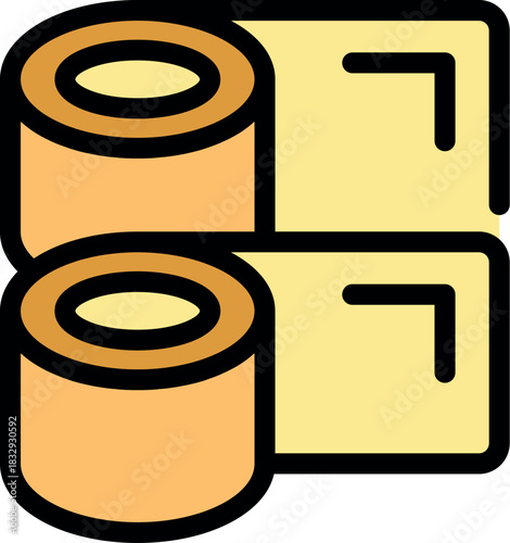 Two elastic bandages rolled up and ready for use, offering support, compression, and pain relief for sprains, strains, and other injuries