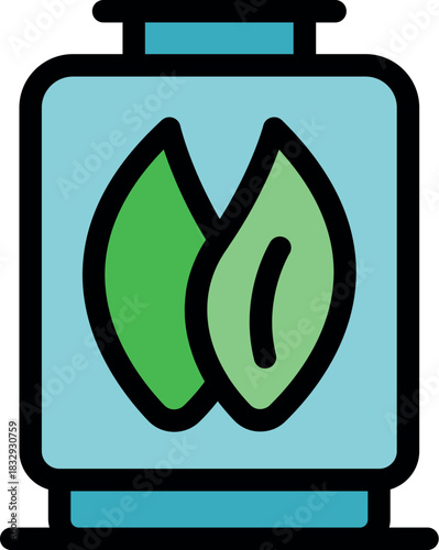 Propane cylinder showcasing green leaves, symbolizing eco friendly and sustainable energy solutions for a greener future