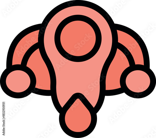 Stylized location pin icon representing expanding network coverage and targeting specific area