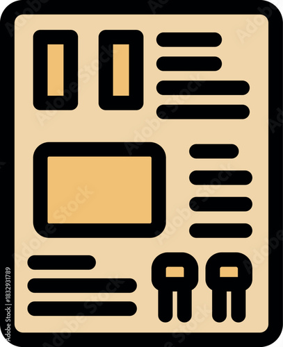 Electrical panel layout showing circuit information, fuse placement, and other relevant data for electrical systems