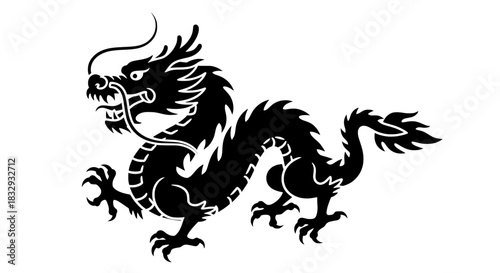 Dragon Silhouette Chinese New Year