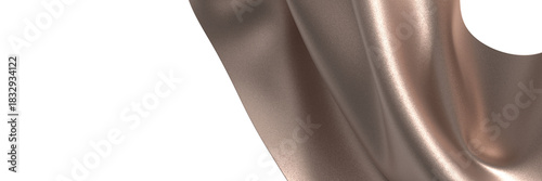 Flying gold cloth isolated ...