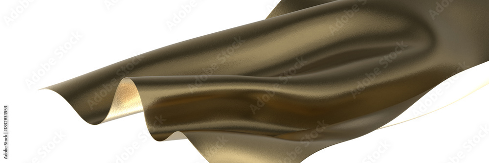 Fototapeta premium gold cloth background texture. 3D illustration.