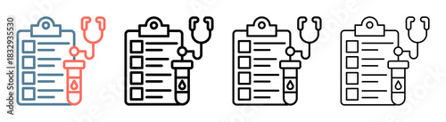 Medical Test Icon Collection Set Different Style
