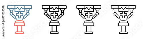 Robotic Surgery Icon Collection Set Different Style