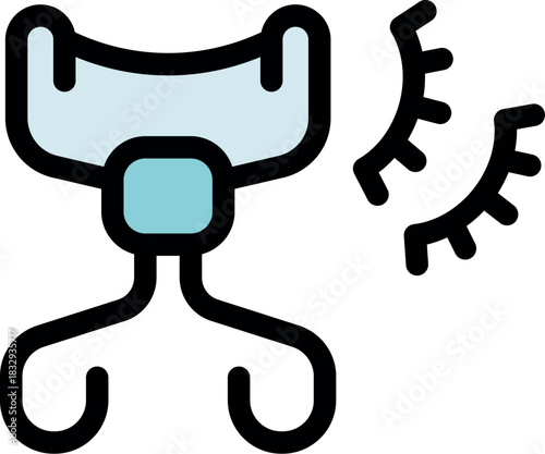 Eyelash curler tool is depicted, promising enhanced natural beauty and the achievement of long, luscious lashes